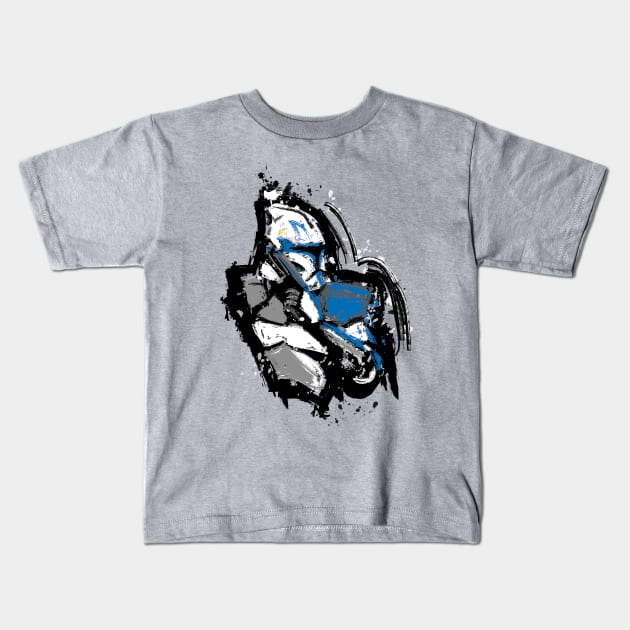 Captain Rex Speed-Paint - Heather Kids T-Shirt by philroy